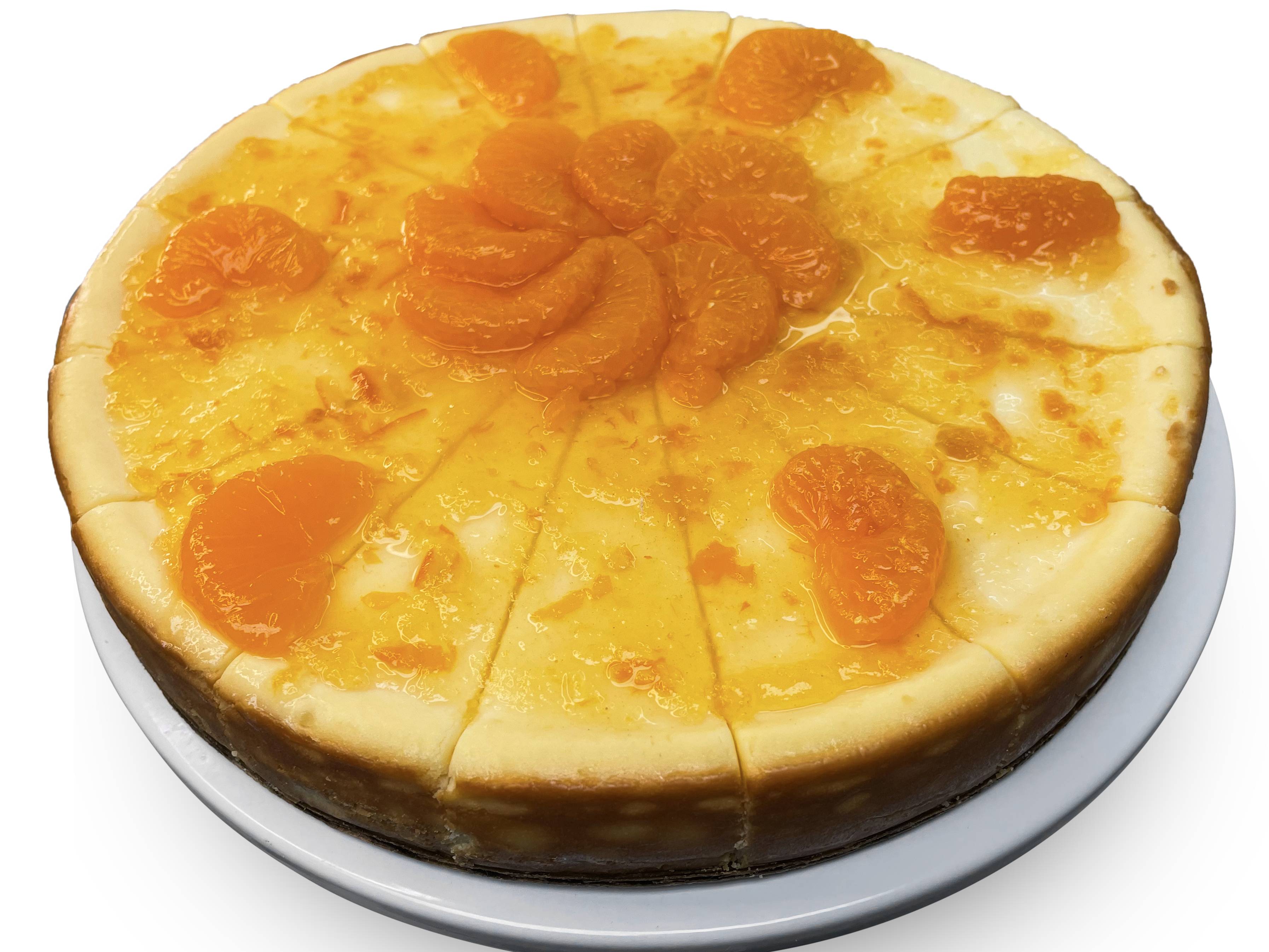 Order ORANGE CHEESECAKE 9" 2 LBS GIFT BOX food online from Andy Anand Chocolates store, Chino on bringmethat.com