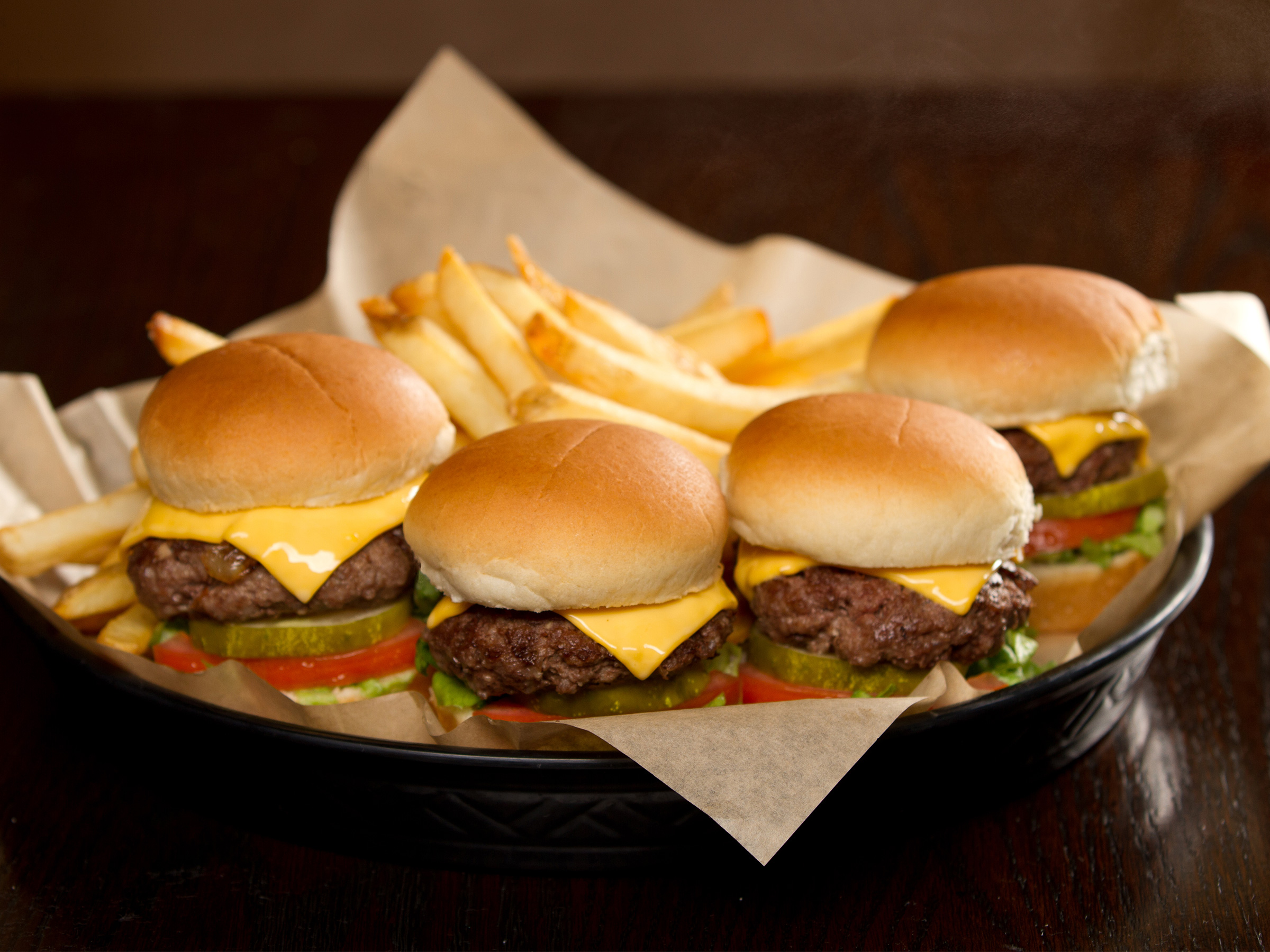 Order Cheeseburger Sliders food online from Timbers store, Las Vegas on bringmethat.com