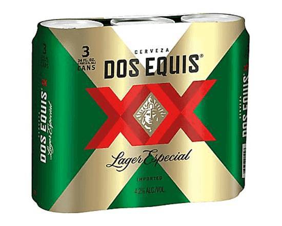 Order Dos Equis XX Lager, 3pk-24oz can beer (4.2% ABV) food online from Samco Food Store store, Bakersfield on bringmethat.com