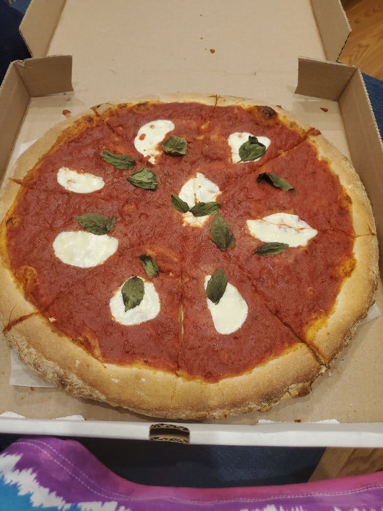 Order Margherita Pizza - Medium 14'' food online from Little Sicily Pizza store, Philadelphia on bringmethat.com