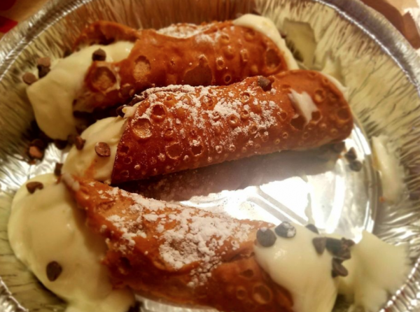 Order Fresh-Filled Jumbo Cannoli food online from Planet Pizza store, White Plains on bringmethat.com