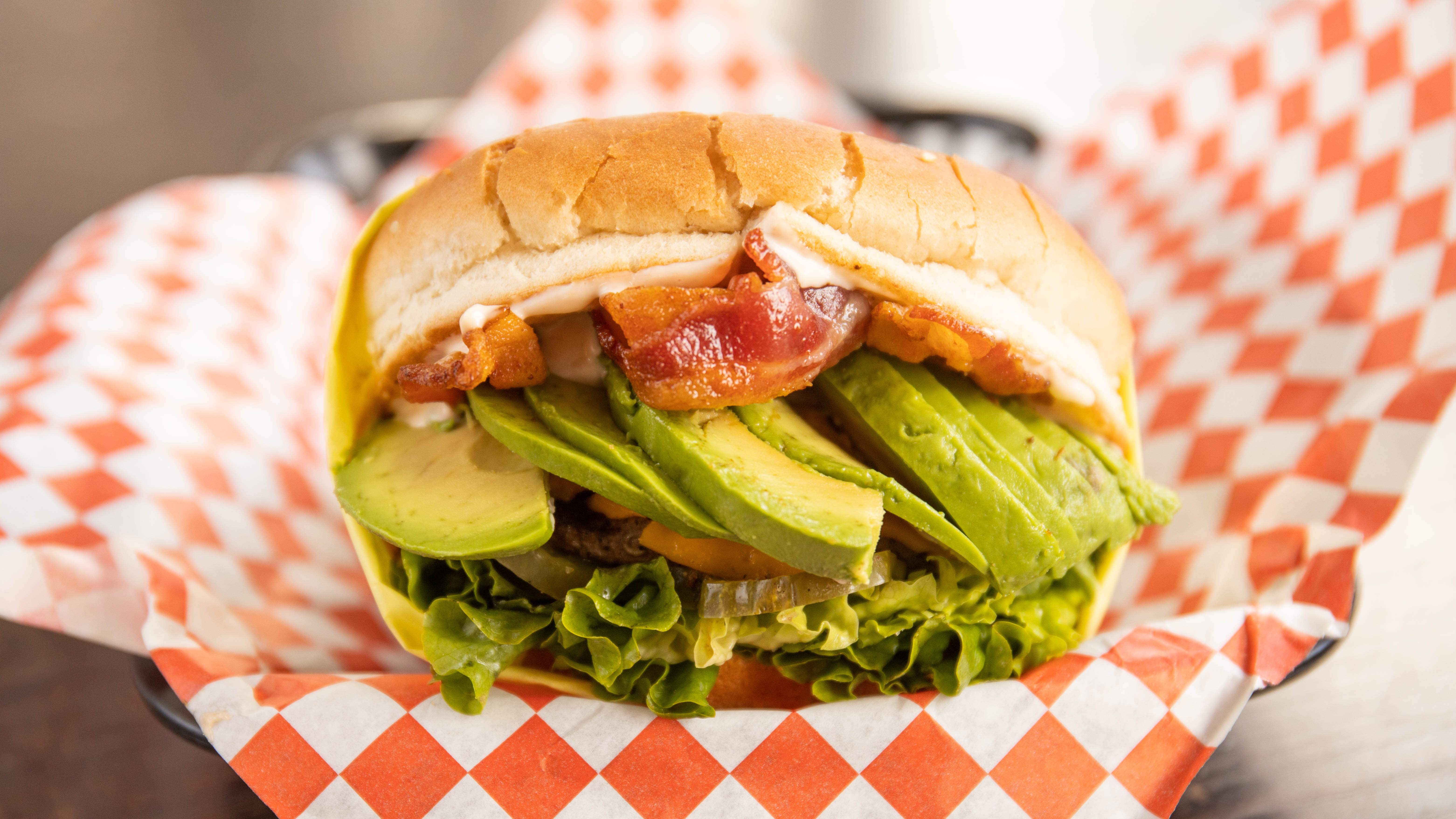 Order Double Avocado Bacon Cheeseburger food online from Gus Jr store, Los Angeles on bringmethat.com