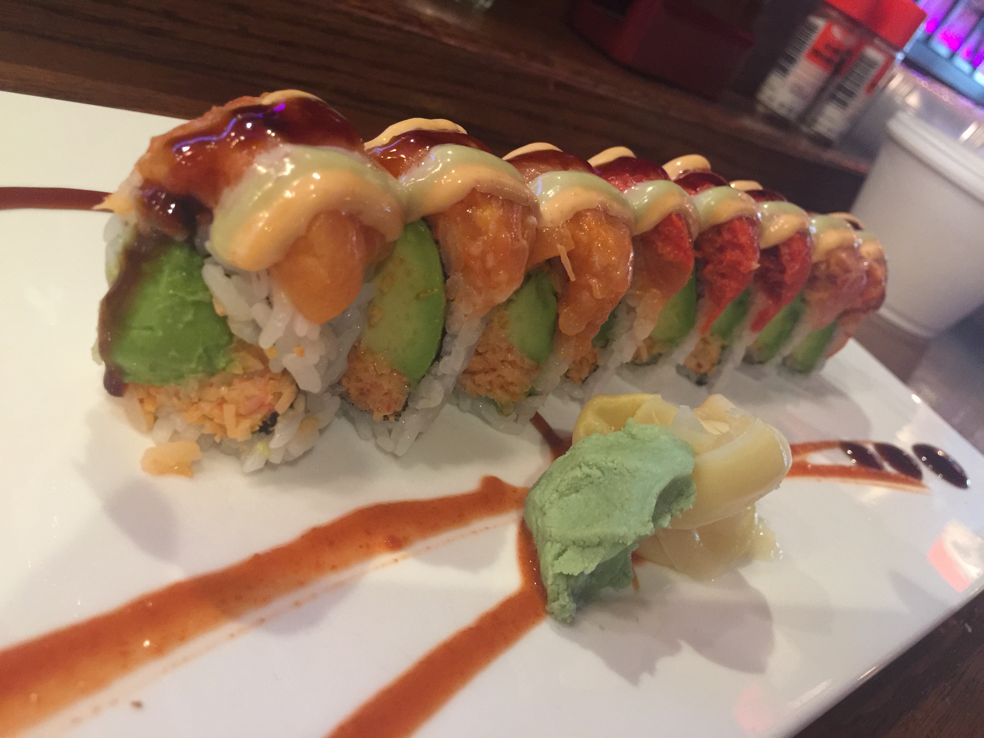 Order 8. Landscape Roll food online from Izu Sushi Asian fusion store, Lansdale on bringmethat.com