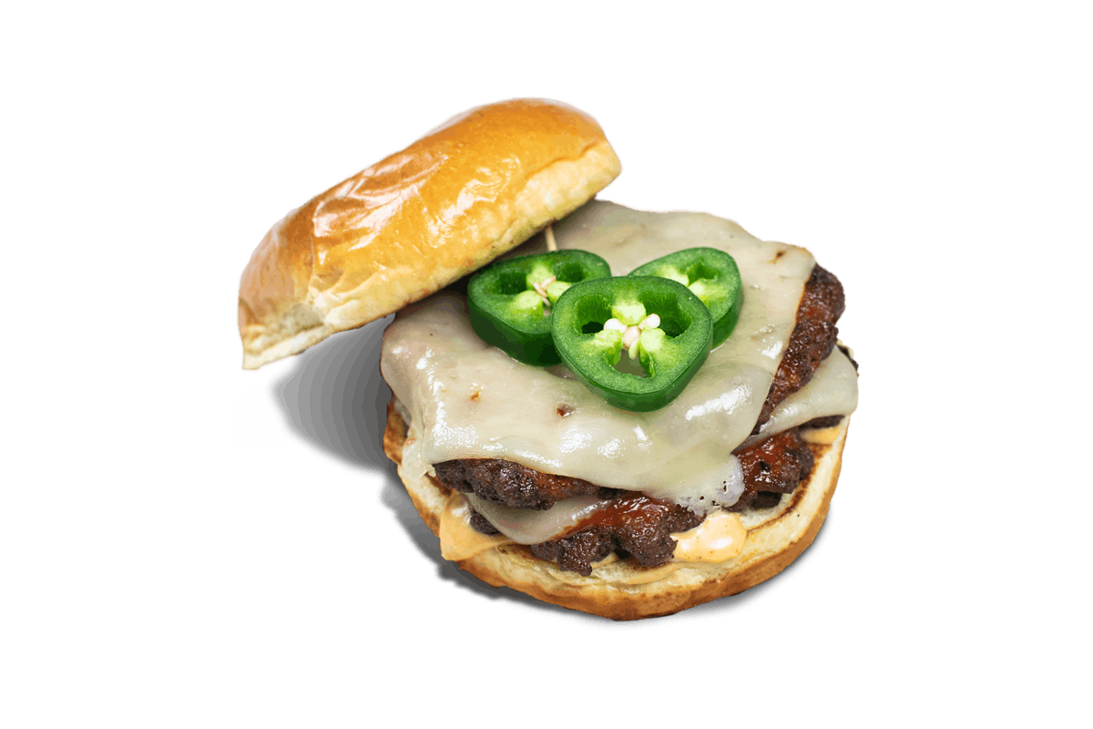 Order Four Alarm Burger food online from $5 Burgers store, Grand Junction on bringmethat.com