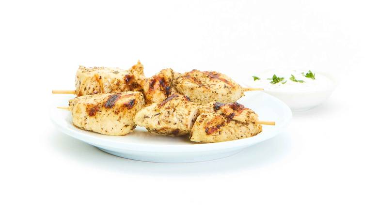 Order Side of Grilled Chicken Kebobs food online from Taziki Mediterranean Café store, Chesterfield on bringmethat.com