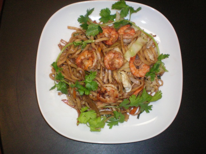 Order N8. Shrimp Stir Fried Noodle food online from Pho Crystal store, Fairview on bringmethat.com