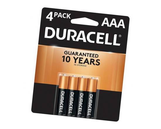 Order Duracell AAA Batteries (4 pk) food online from Checkout Food Stores #47 store, Houston on bringmethat.com