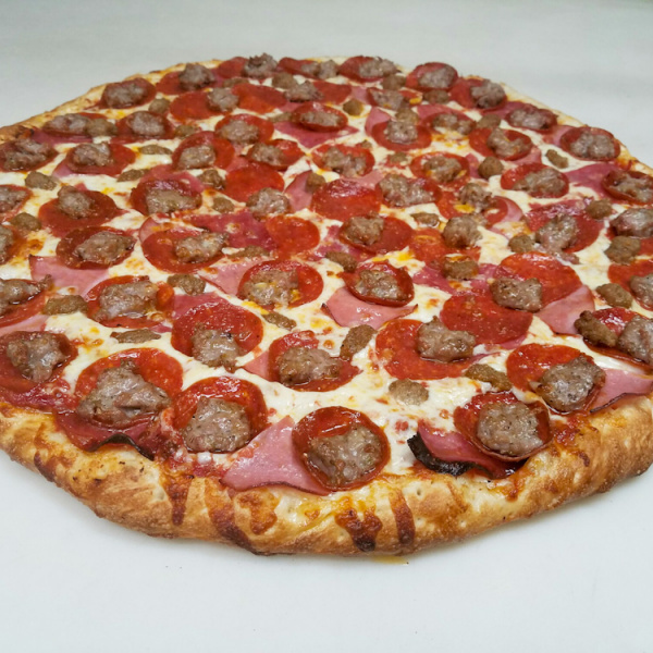 Order 7. Meat Lovers food online from Pappageorggeo Pizza store, San Jose on bringmethat.com