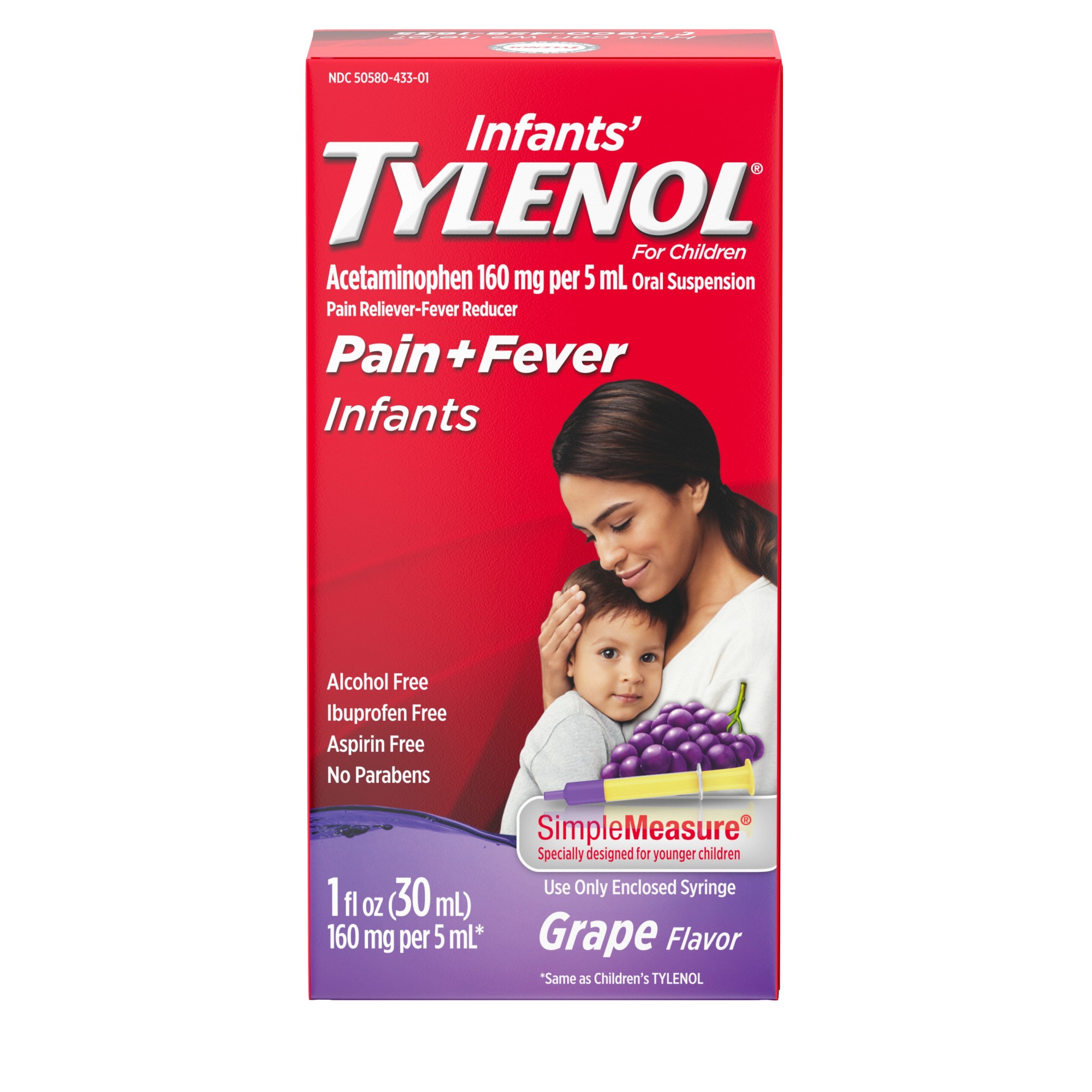 Order Infants' Tylenol Acetaminophen Liquid Medicine - Grape, 1 fl oz food online from Rite Aid store, Cathedral City on bringmethat.com