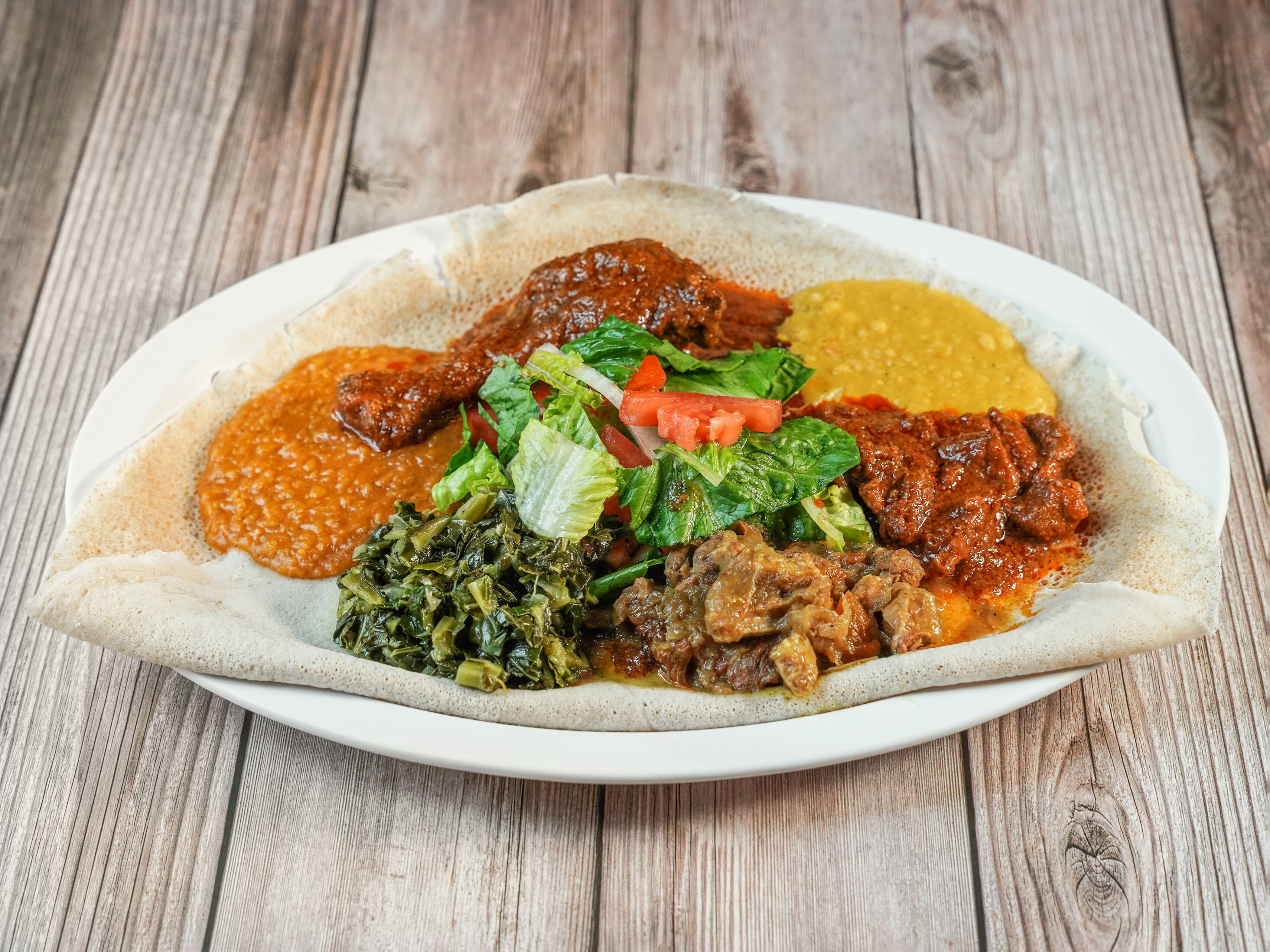 Order MEAT COMBO  food online from Abyssinia Ethiopian Restaurant store, Philadelphia on bringmethat.com
