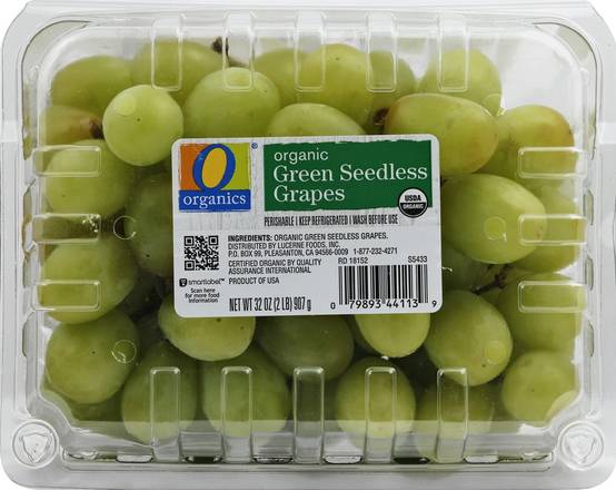Order O Organics · Organic Green Seedless Grapes (2 lb) food online from Albertsons store, Hillsboro on bringmethat.com