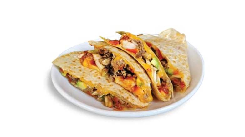 Order Shrimp & Steak Tex Mex Fajita Quesadilla food online from World Wrapps store, Corte Madera on bringmethat.com