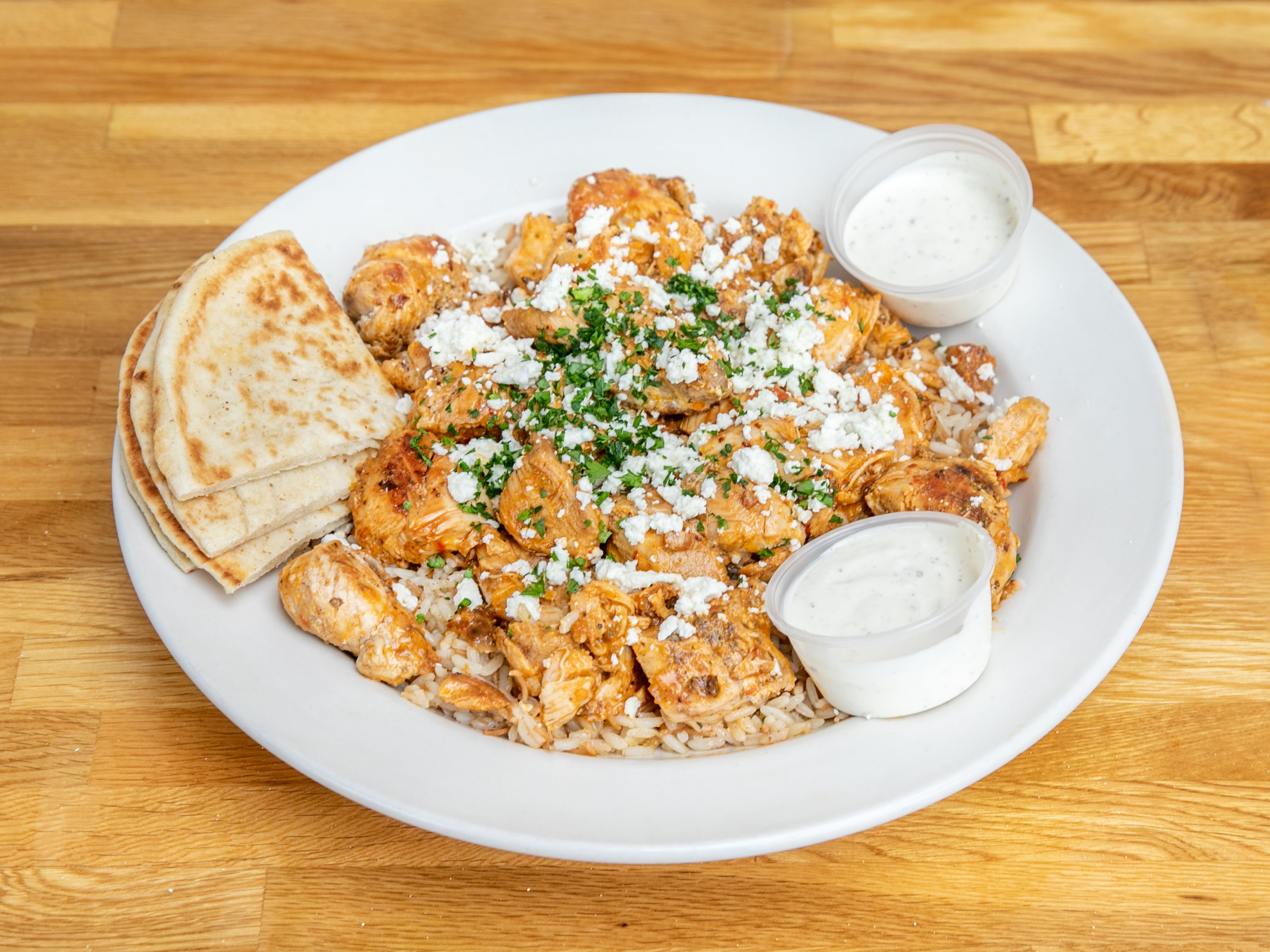 Order Chicken on Rice food online from Crazy Greek 2 store, Hilliard on bringmethat.com