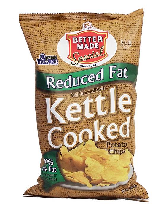 Order Better Made Kettle Cooked Reduced Fat Potato Chips food online from Deerings Market store, Traverse City on bringmethat.com