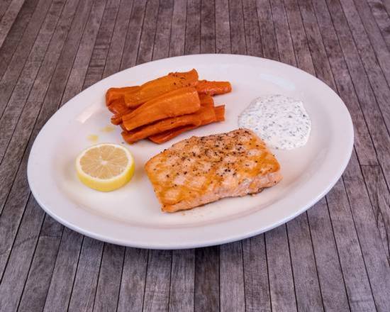 Order Perfectly Grilled Atlantic Salmon food online from The White Chocolate Grille store, Naperville on bringmethat.com