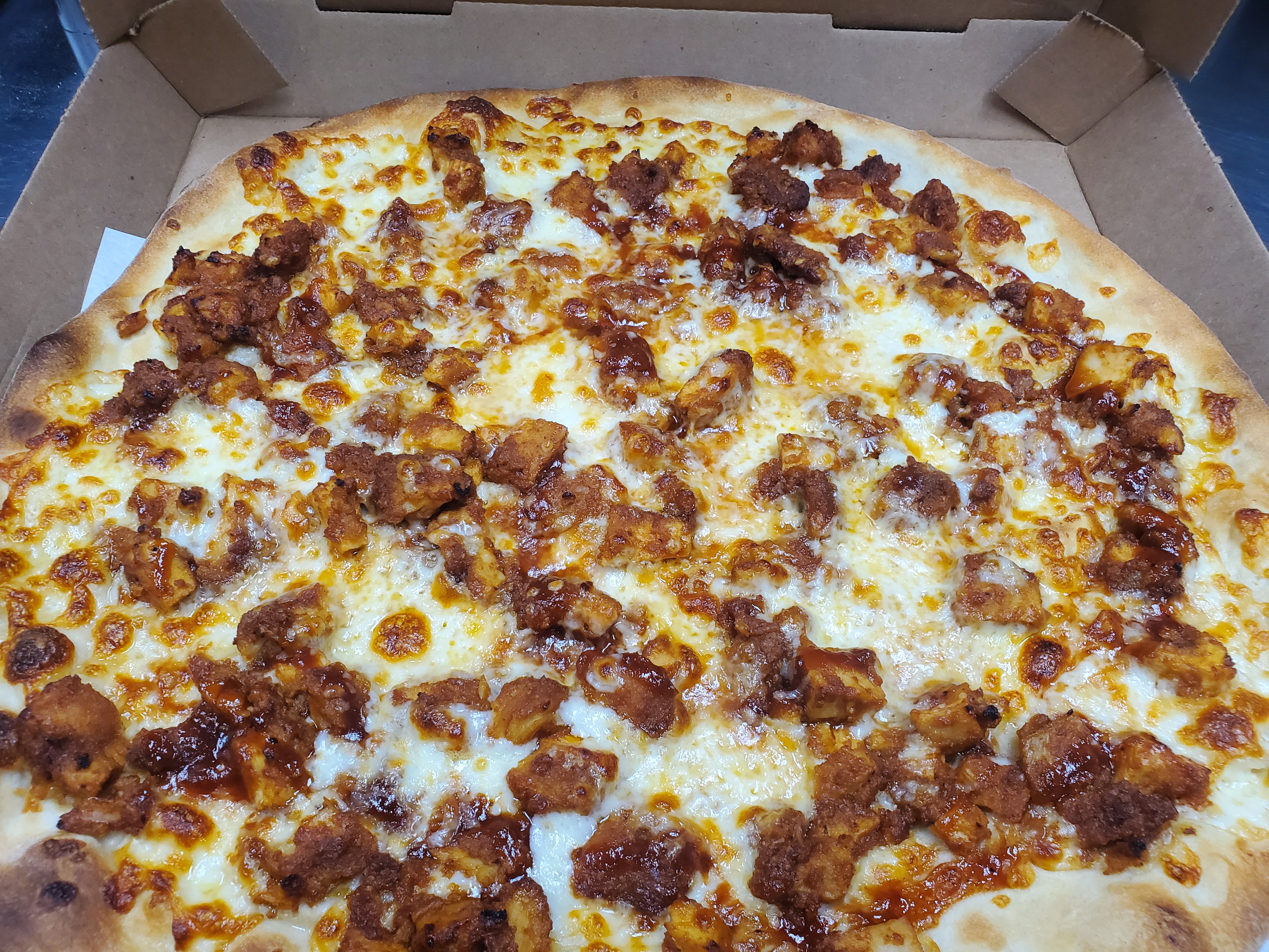 Order Texas BBQ Chicken Pizza food online from Calabria Pizza store, Shrub Oak on bringmethat.com
