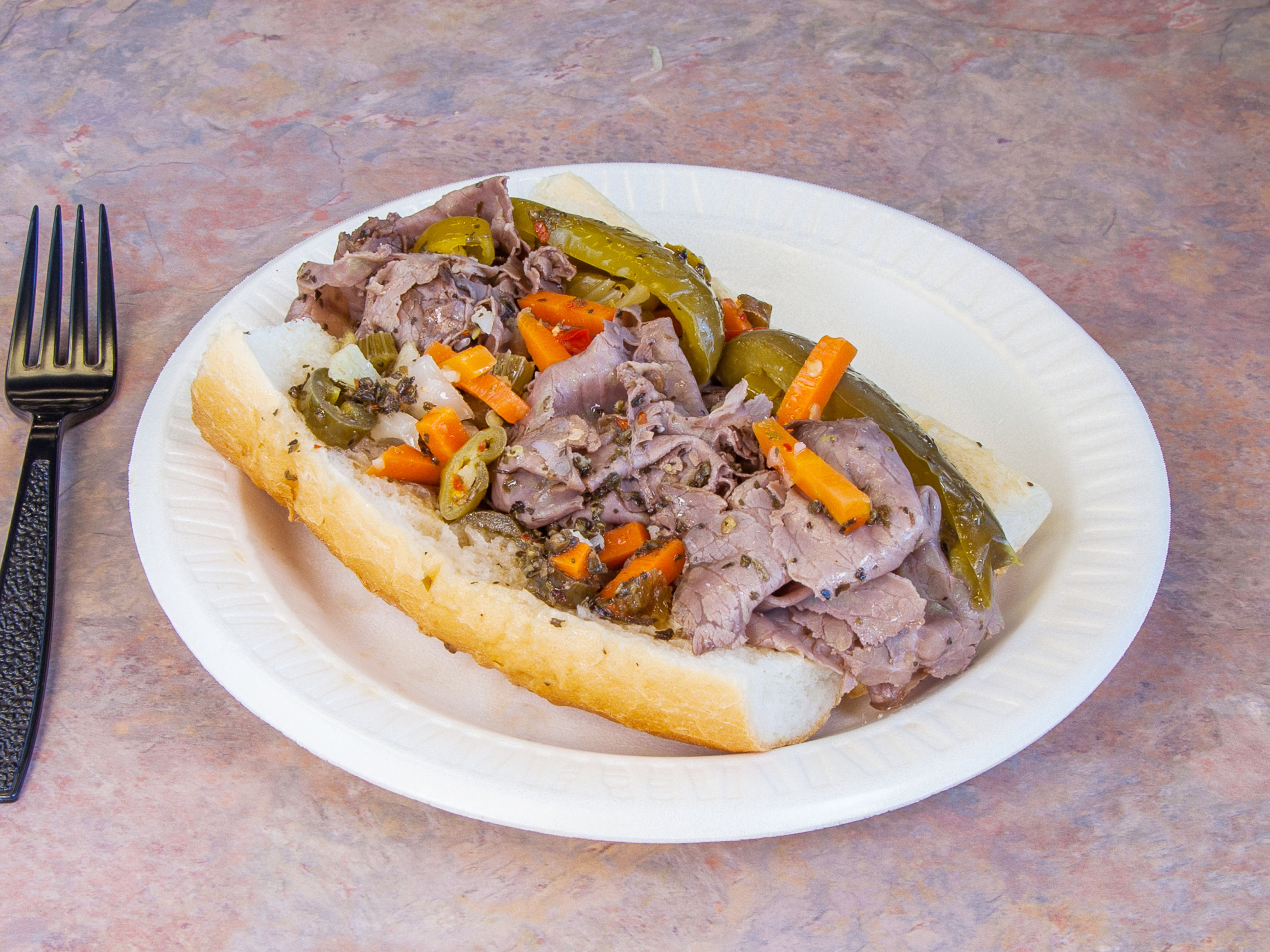 Order Italian Beef Sandwich food online from Nabby's Restaurant and Catering store, Plainfield on bringmethat.com