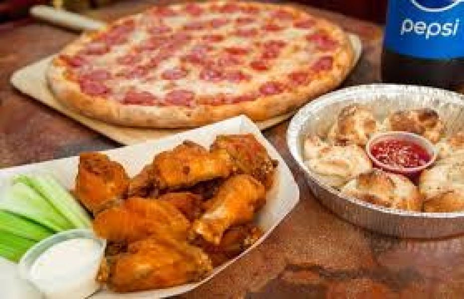 Order Large Cheese Pizza, French Fries, 6 Wings & 2 Liter Soda Sunday Pick Up Special - Special food online from Pino Ii Pizzeria & Restaurant store, Nazareth on bringmethat.com