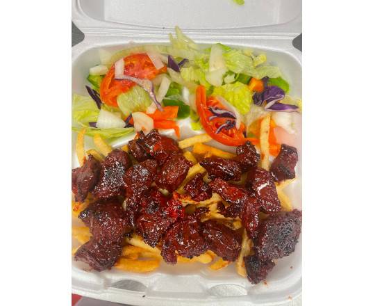 Order Chicken Gyro Over French Fries food online from Kennedy Fried Chicken store, Monticello on bringmethat.com