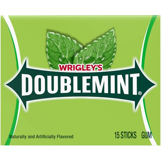 Order Wrigley's Doublemint Chewing Gum (15 ct) food online from Rite Aid store, Yamhill County on bringmethat.com