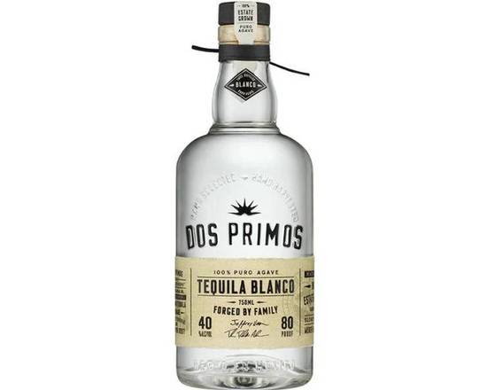 Order Dos Primos  Tequila Blanco  food online from Babaro Liquor Store store, Peabody on bringmethat.com