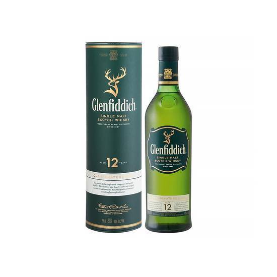 Order Glenfiddich (12yr) 750ml | 40% abv food online from Pink Dot store, Chino Hills on bringmethat.com
