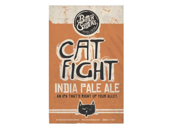 Order Bitter Sisters Cat Fight IPA - 6x 12oz Cans food online from Goody Goody Liquor store, Addison on bringmethat.com