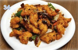 Order 34. Spicy Sesame Fish 辣子鱼片 food online from Lan House store, Lincoln on bringmethat.com