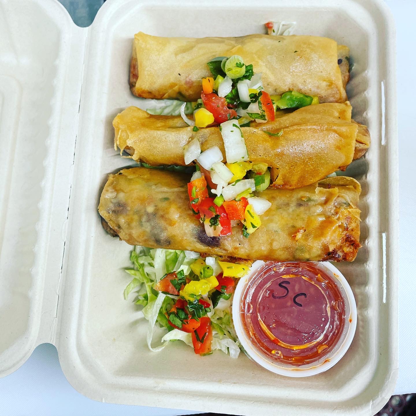 Order Red Beans and Andouille Sausage Spring Rolls food online from It's A Blackburn Thing!! store, Austin on bringmethat.com
