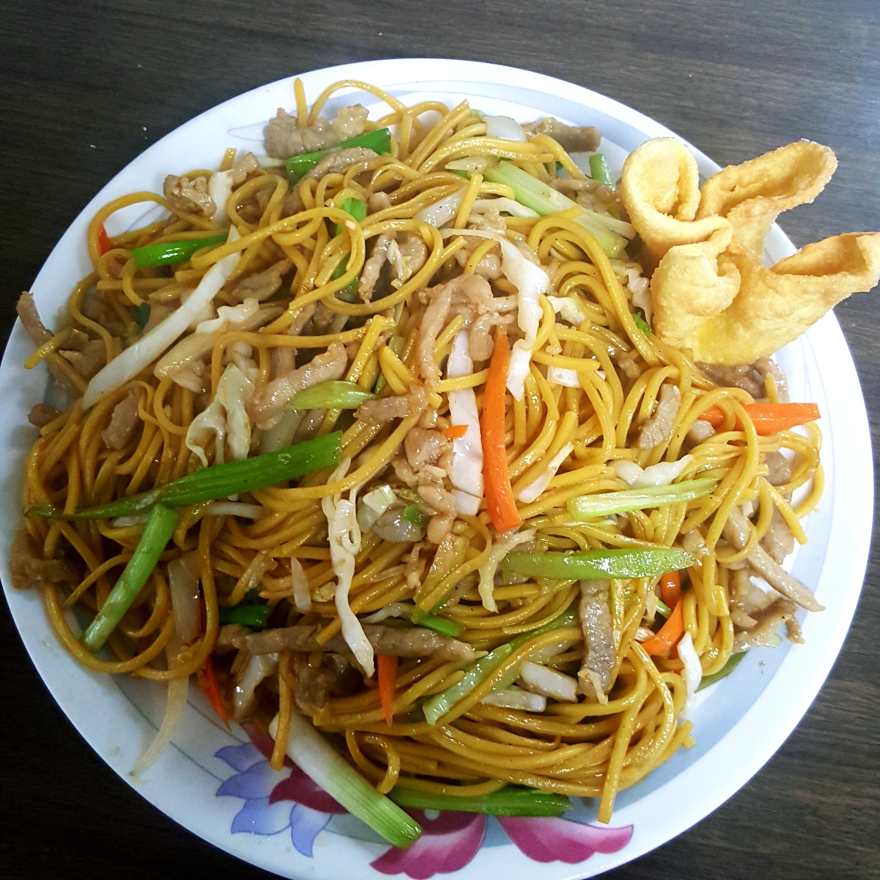 Order 58. Pork Lo-Mein food online from China Feast store, Kansas City on bringmethat.com