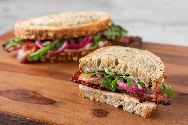 Order Turkey and Candied Bacon Sandwich food online from Porto Bakery & Cafe store, Buena Park on bringmethat.com