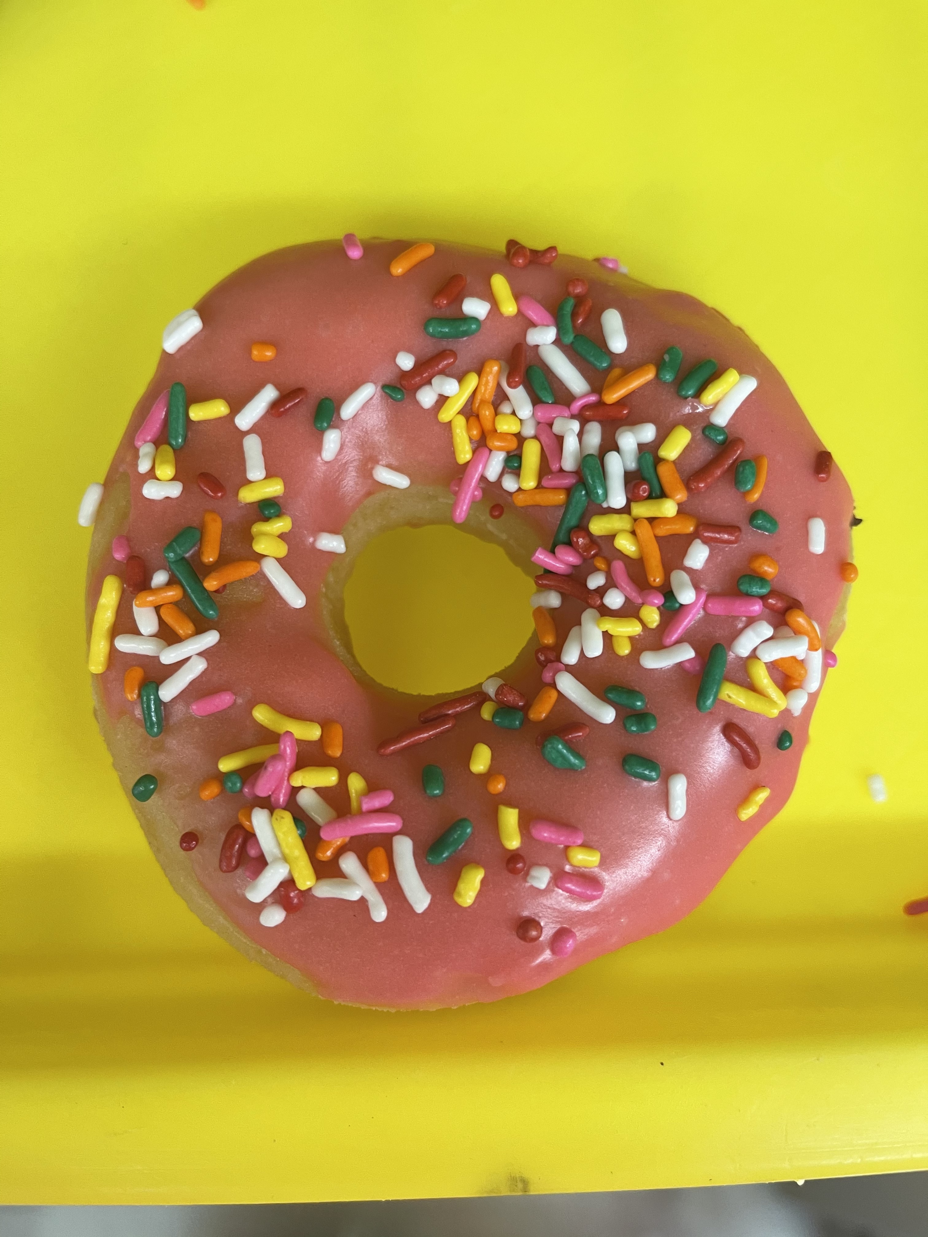 Order Strawberry Sprinkle Donut food online from T-Town Daylight Donuts store, Tulsa on bringmethat.com