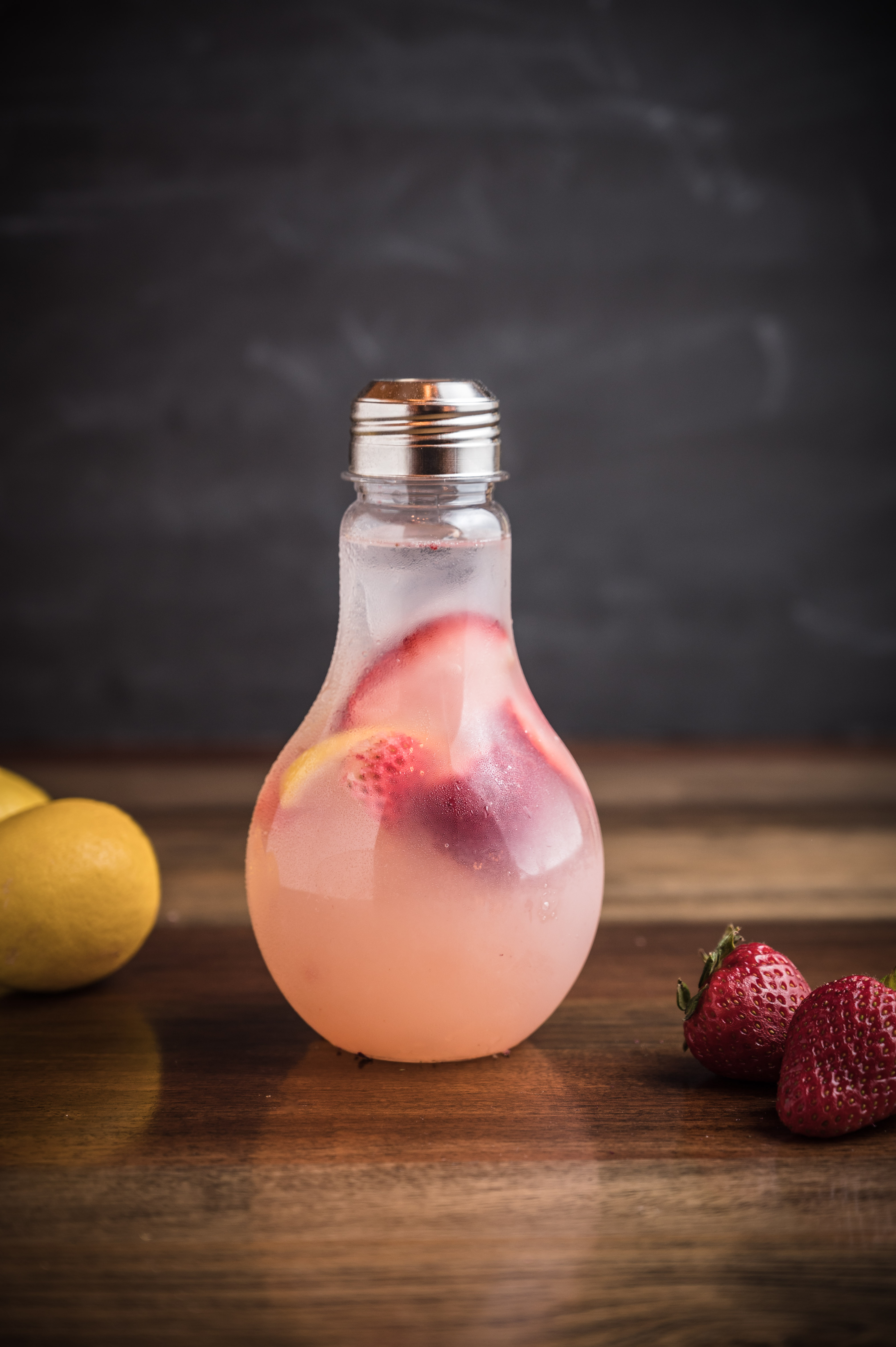 Order Light Bulb Strawberry Dragonfruit Lemonade  food online from Heights Meat Market & Grill store, Dearborn Heights on bringmethat.com