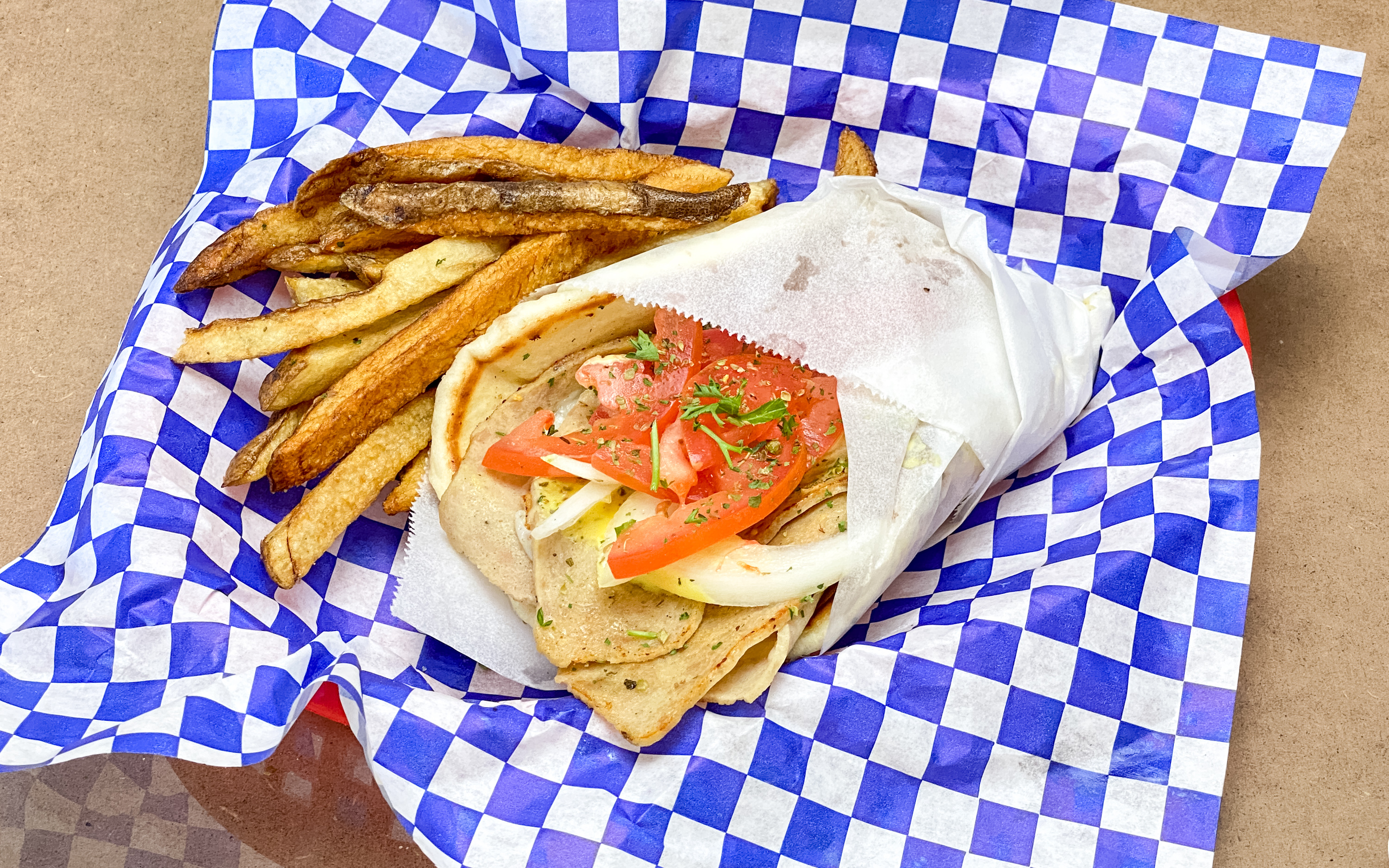 Order Fat Chicken Gyro food online from Mina And Dimi Greek House store, San Antonio on bringmethat.com