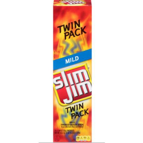 Order Slim Jim Giant Twin Pack Mild 1.94oz food online from 7-Eleven store, Northlake on bringmethat.com