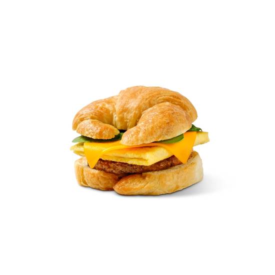 Order 'Sausage Egg & Cheese' Croissant food online from Plant Power Fast Food store, San Diego on bringmethat.com