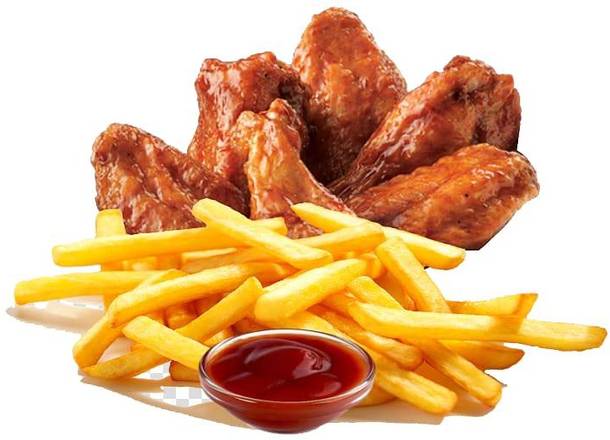 Order Chicken Wings with Fries food online from Gourmet Deli store, Bronx on bringmethat.com