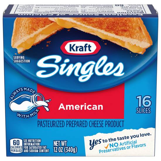 Order Kraft Singles American Cheese Slices, 16 CT food online from Cvs store, FOUNTAIN VALLEY on bringmethat.com
