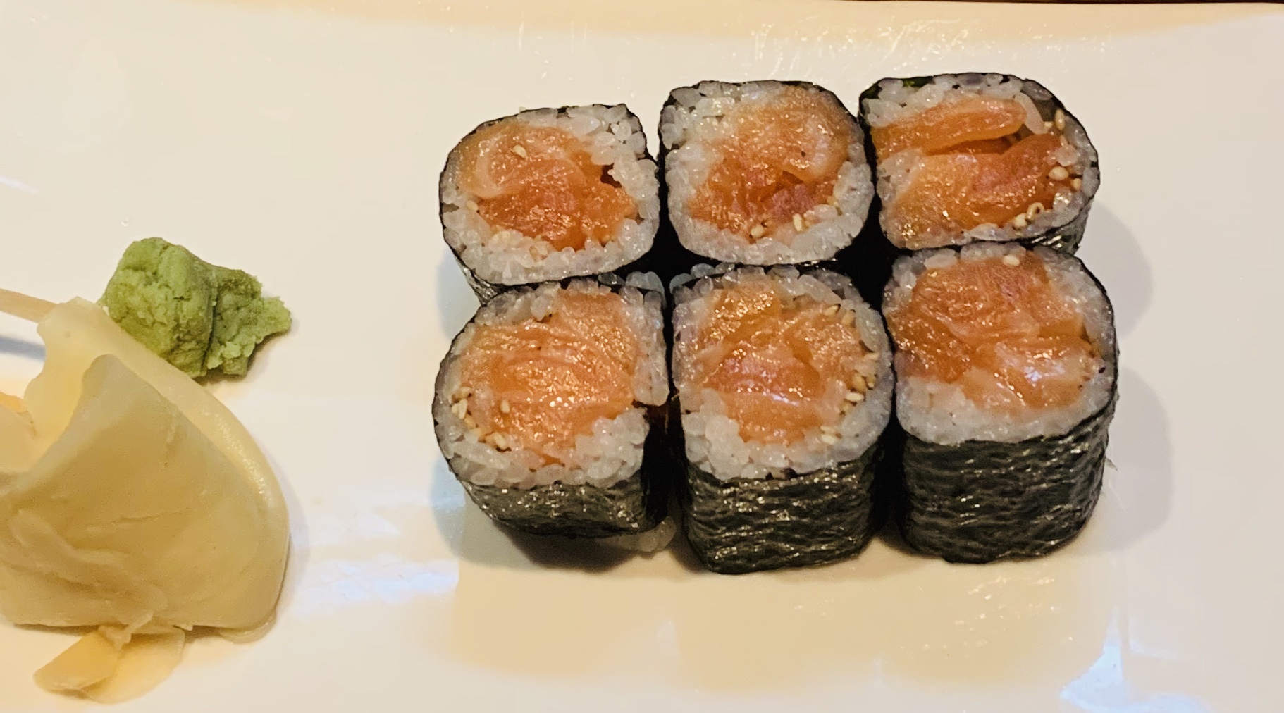 Order 3. Salmon Roll food online from Mikaku store, New York on bringmethat.com