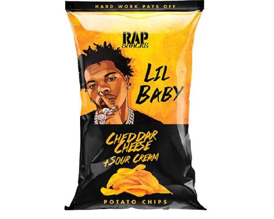Order Rap Snacks Lil Baby Cheddar Cheese + Sour Cream Potato Chips (2.5 oz) food online from Urban Value Corner Store store, Dallas on bringmethat.com
