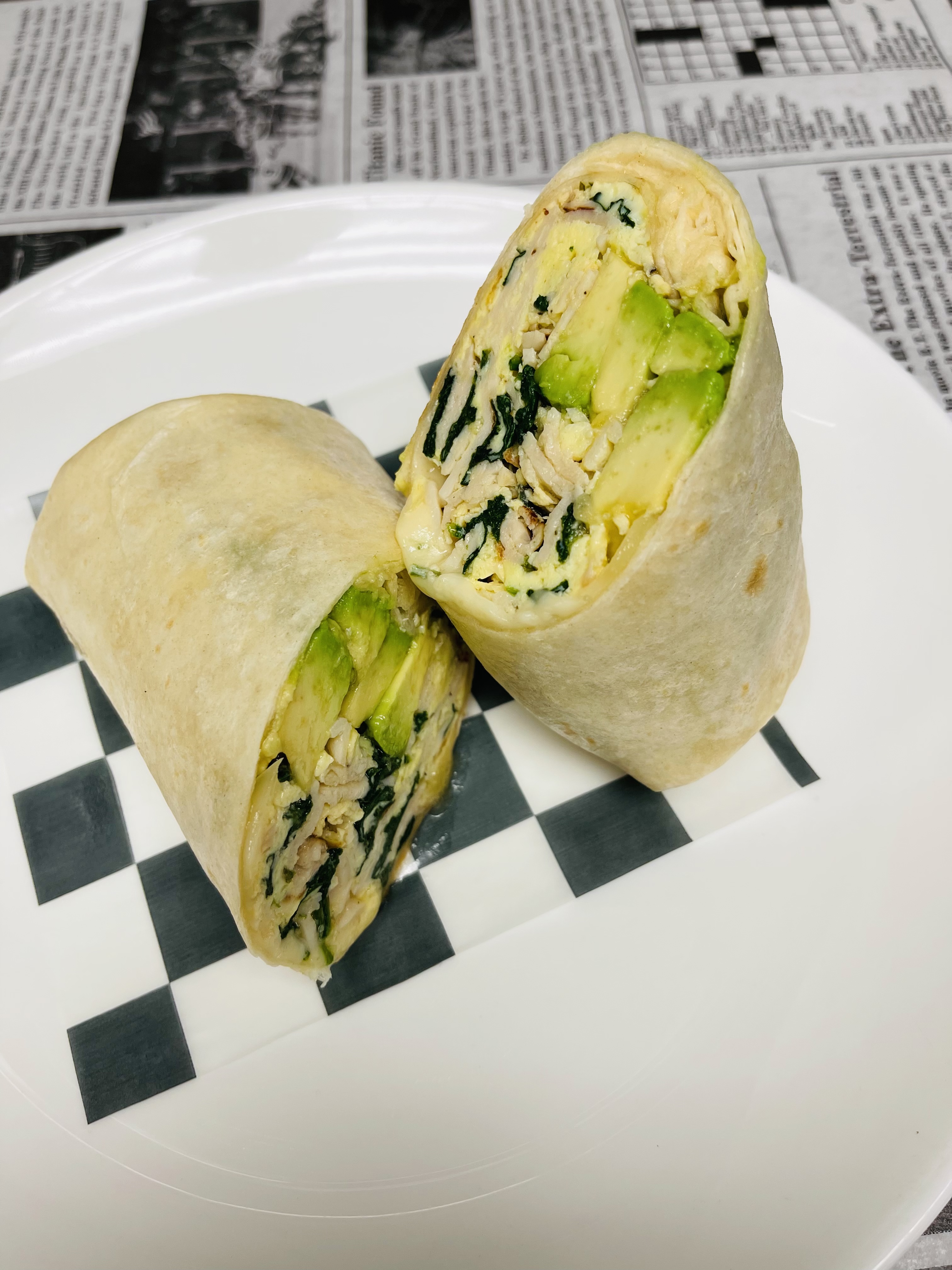 Order Egg White + Turkey Wrap food online from My Belly's Playlist store, New York on bringmethat.com