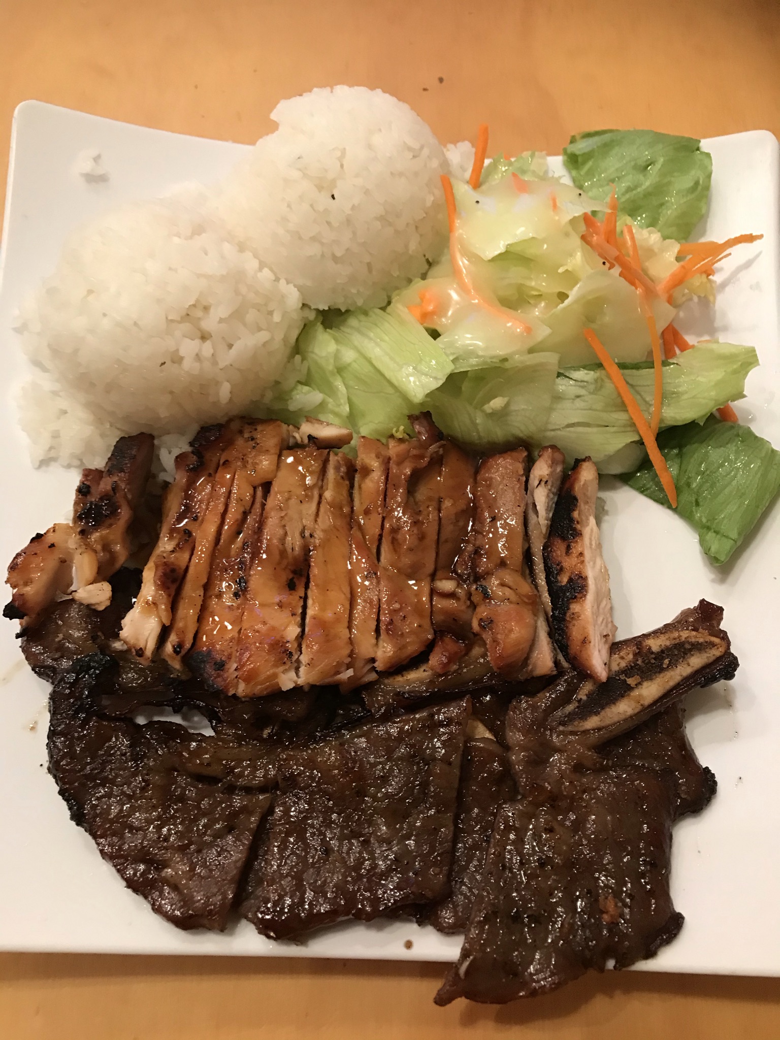 Order Chicken and Short Rib Combo food online from Joy Teriyaki store, Troutdale on bringmethat.com