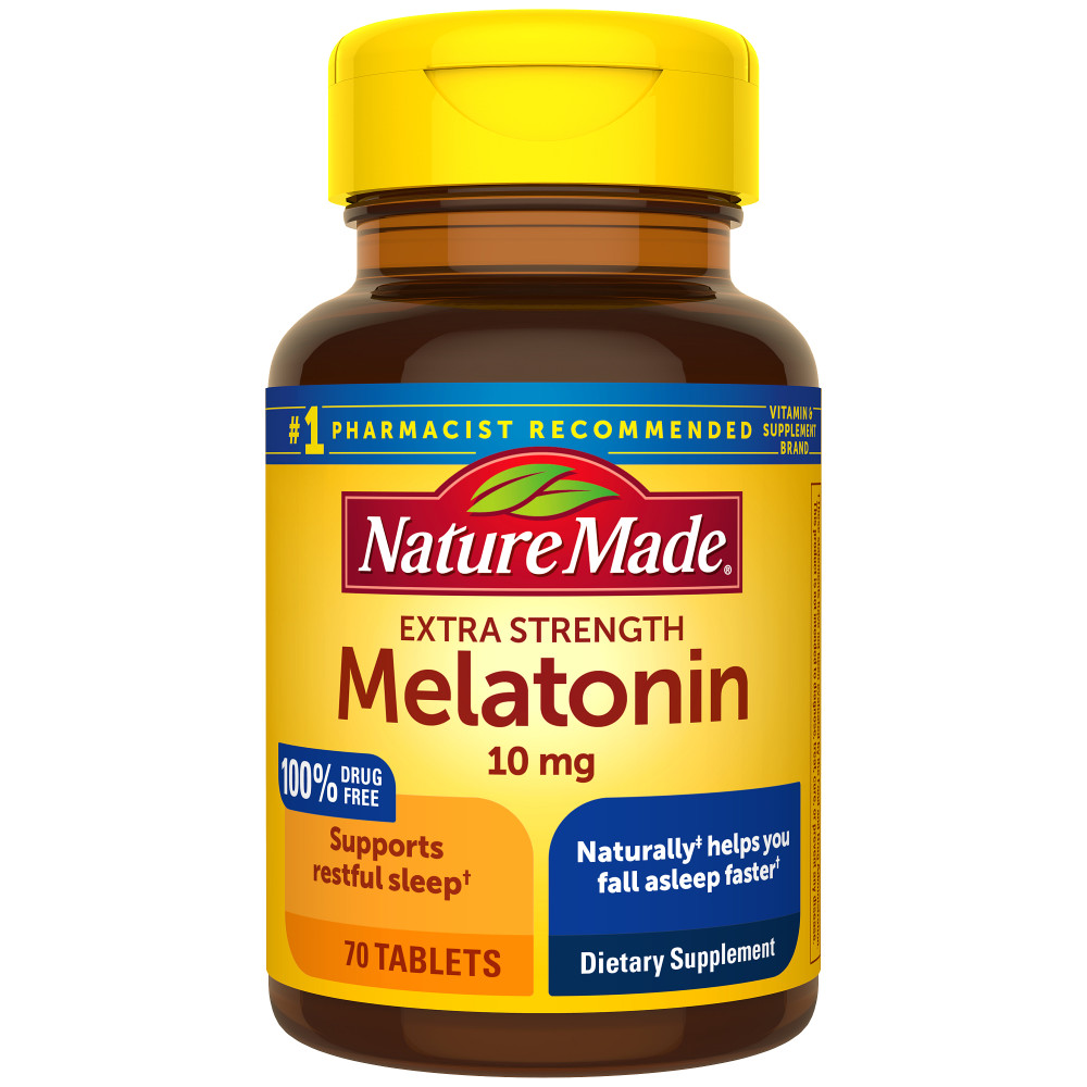 Order Nature Made Melatonin Extra Strength Tablets, 10 mg -  70 ct food online from Rite Aid store, Antelope on bringmethat.com