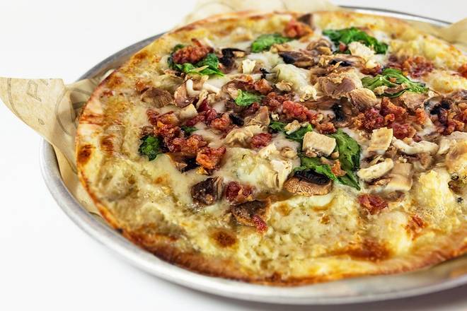 Order Alfredo Bacon Chicken "ABC" Pizza food online from Pieology Pizzeria store, Saint George on bringmethat.com