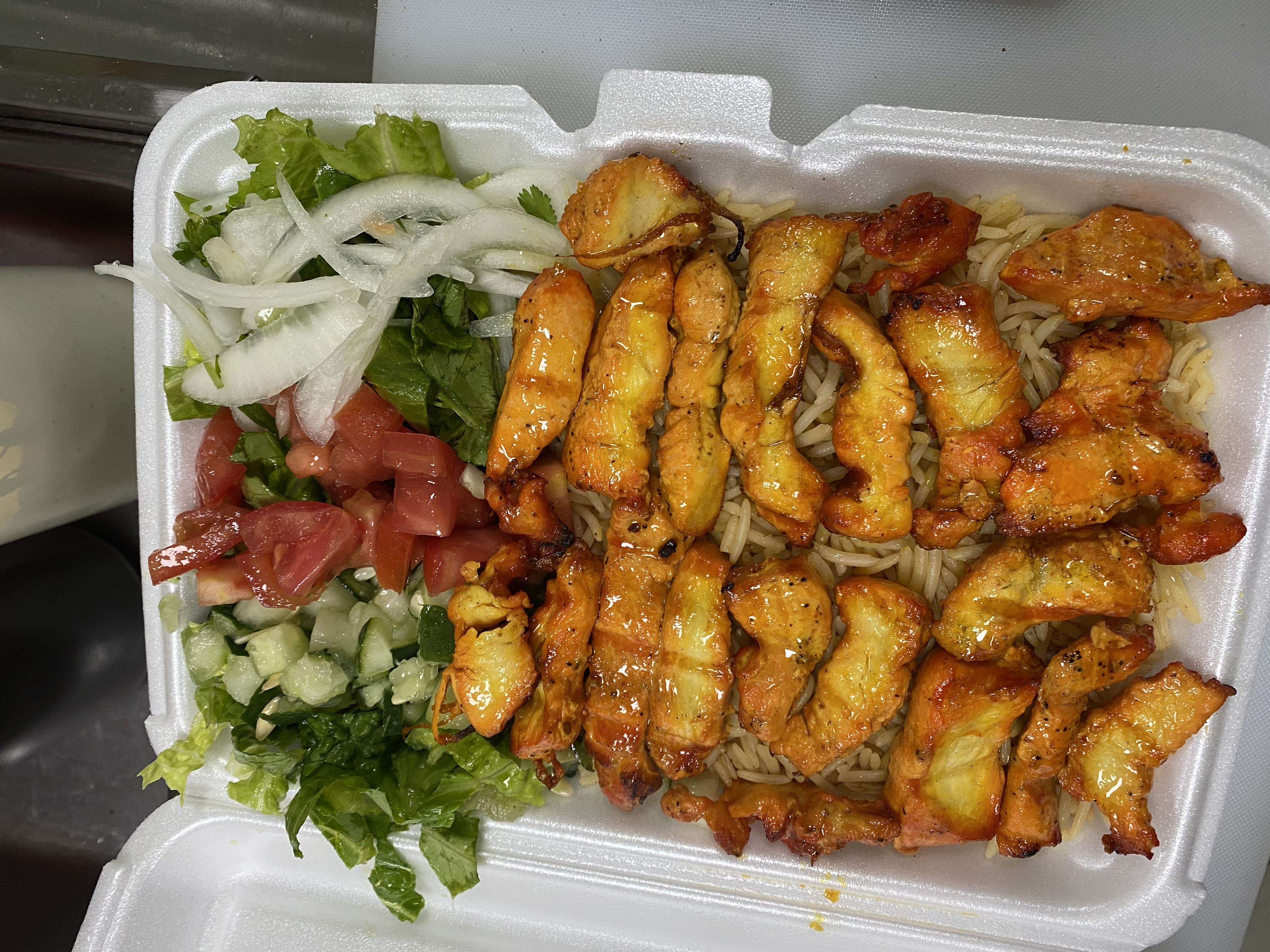 Order Chicken Tikka Rice Platter food online from Ny Gyro King store, South Plainfield on bringmethat.com