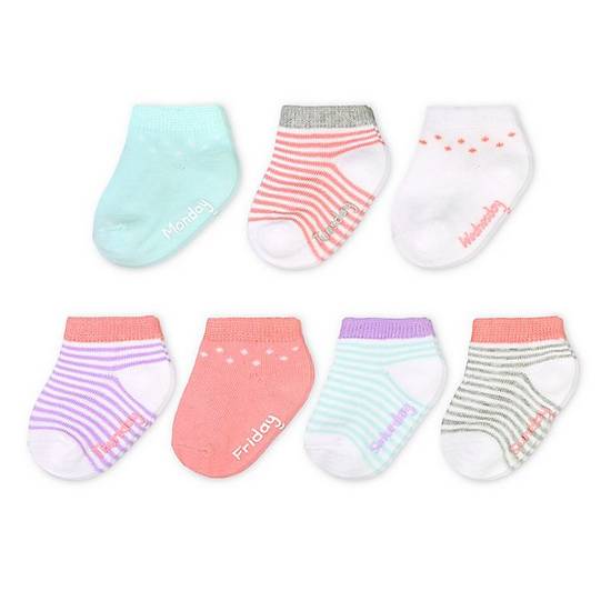 Order goldbug™ Size 12-24M 7-Pack Days of the Week Lowcut Socks in Pink food online from Bed Bath & Beyond store, Lancaster on bringmethat.com