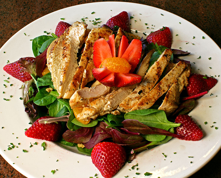 Order Strawberry Chicken Salad  food online from Honey Tree Grille store, Troy on bringmethat.com