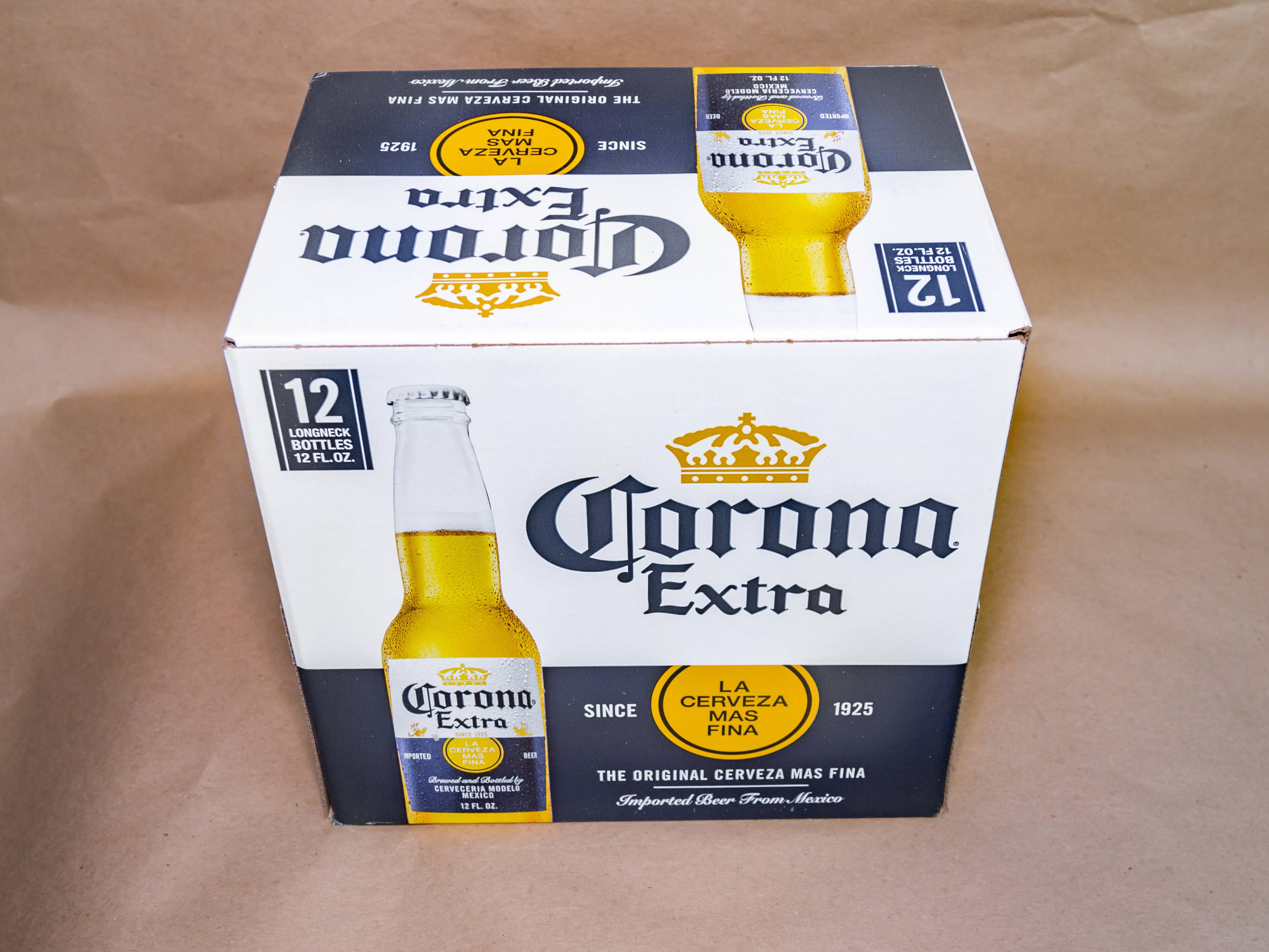 Order 12 oz. 12 Pack Bottled Corona Extra food online from Blue Moon Beer And Smoke Shop store, Holbrook on bringmethat.com