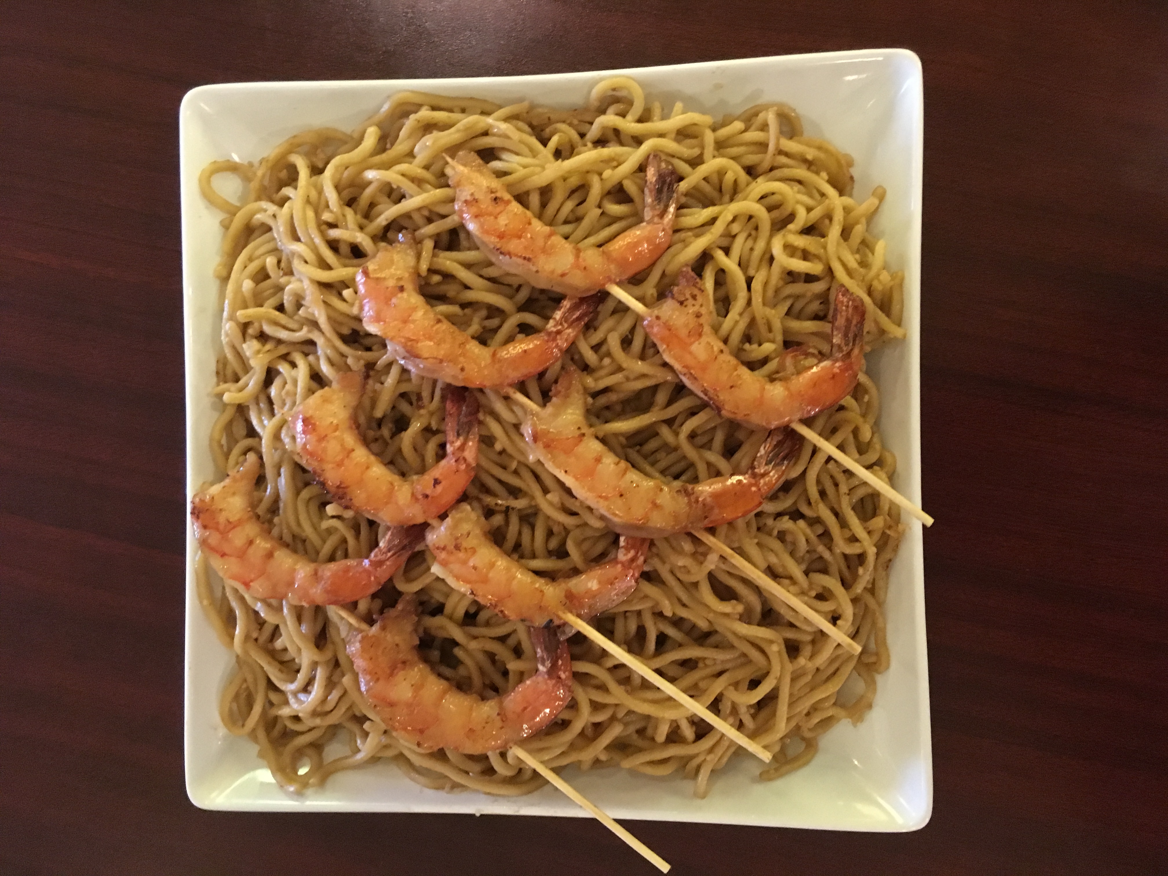 Order Grilled Jumbo Prawn with Garlic Noodle food online from Yang Chow Restaurant store, Oakland on bringmethat.com