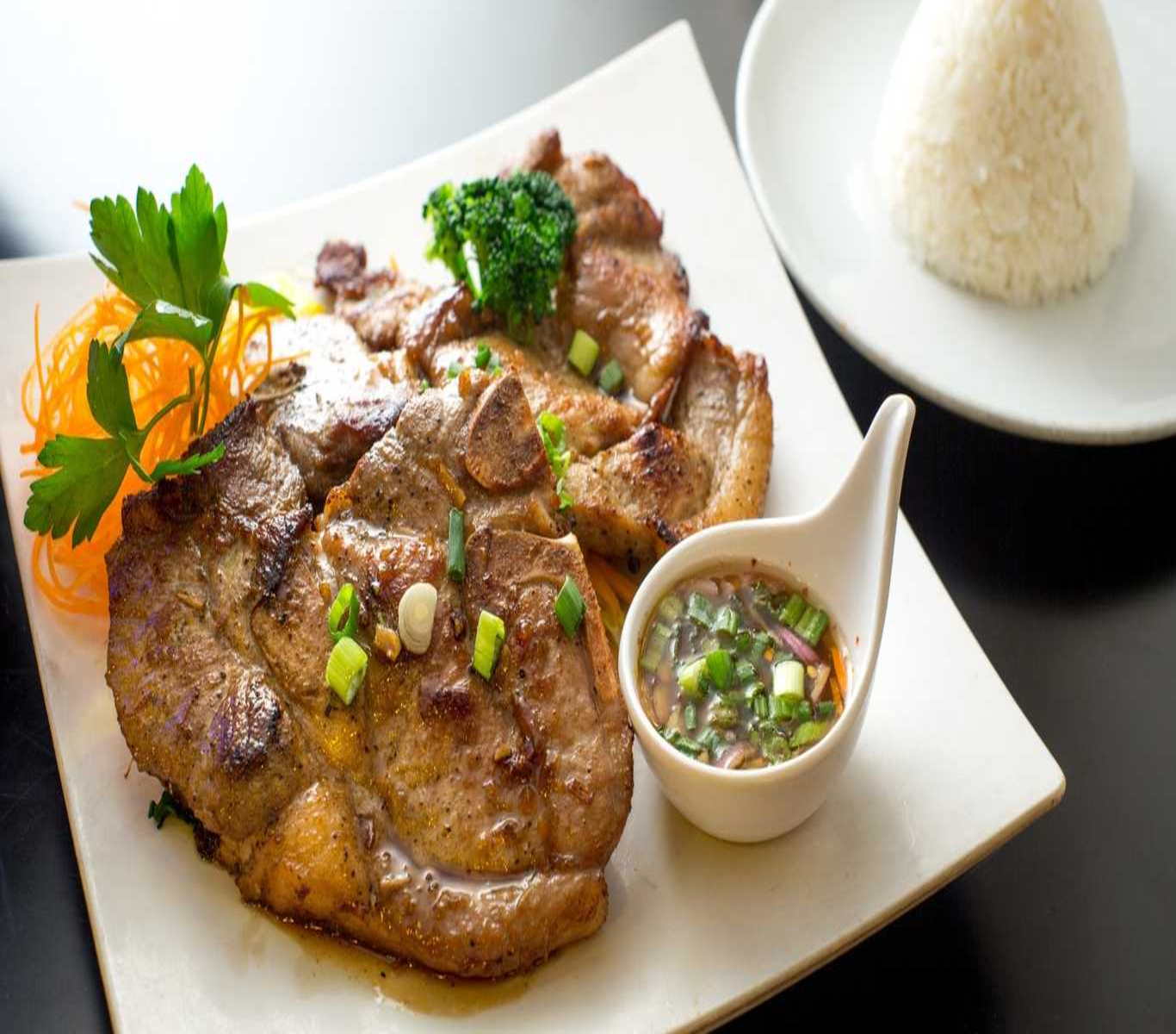 Order @9 Pork Chop Lunch Special food online from At Nine Restaurant & Bar store, New York on bringmethat.com